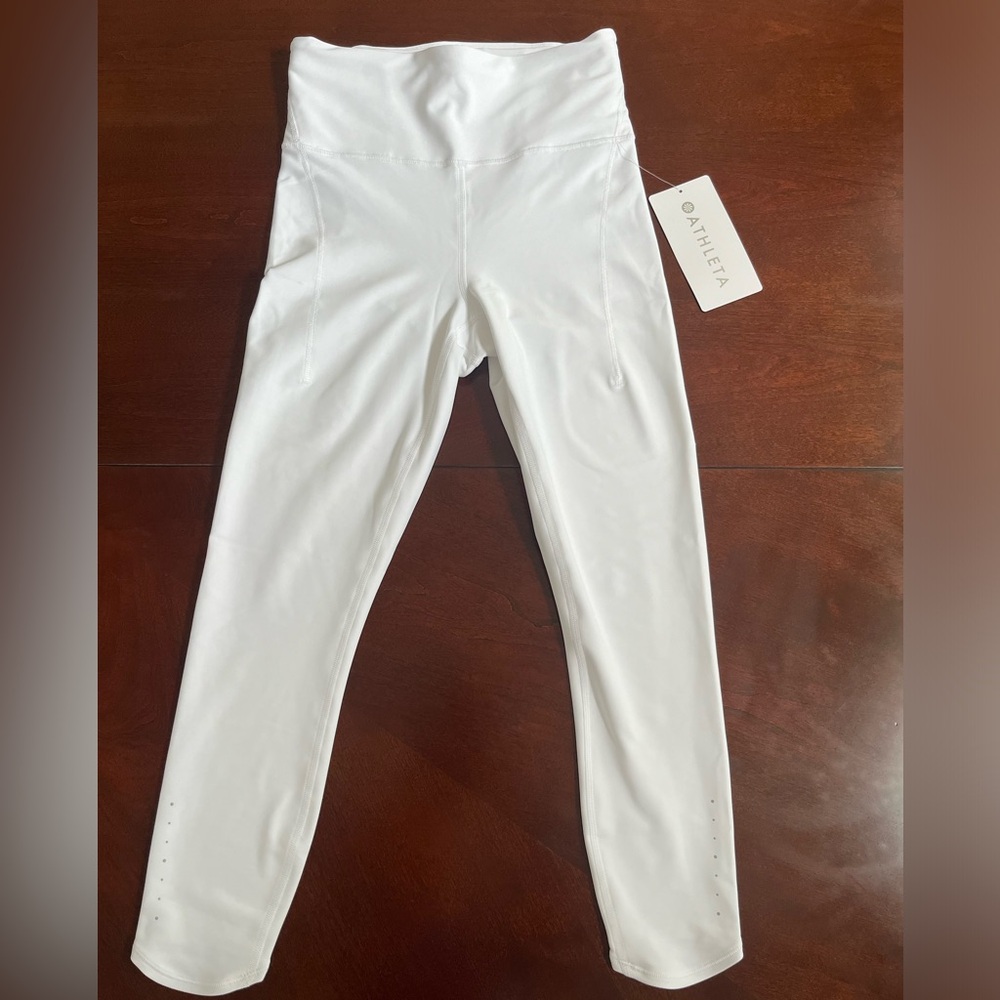 Athleta Pacersetter Ultra High Leggings, White, XSP